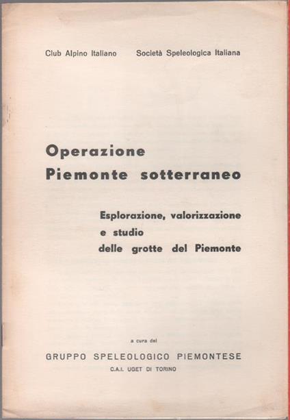 Operazione Piemonte sotterraneo - copertina