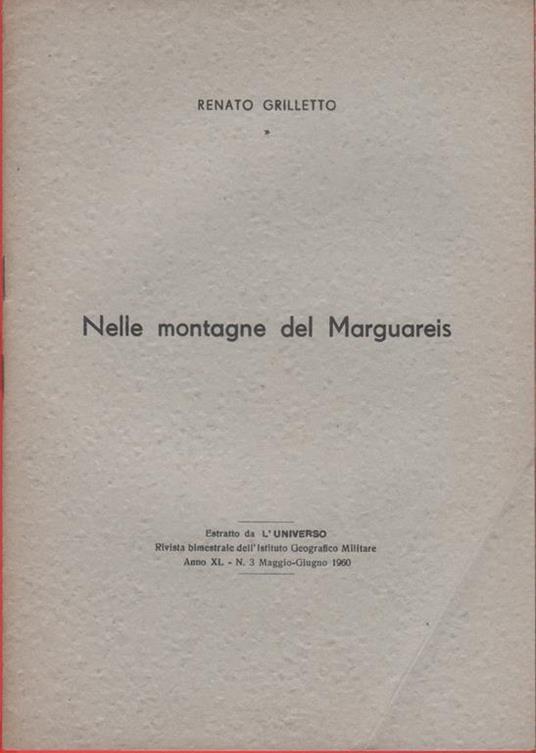 Nelle montagne dl Marguareis (speleologia) - Renato Grilletto - copertina