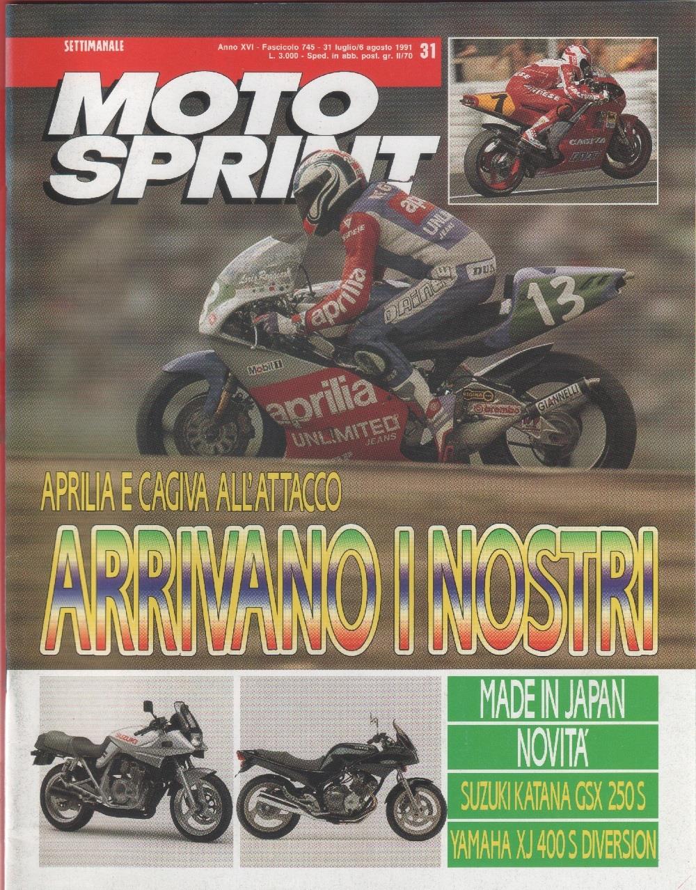 Moto sprint. n. 31 - 1991. Suzuki GSX 250S, Yamaha XJ 400 S Diversion