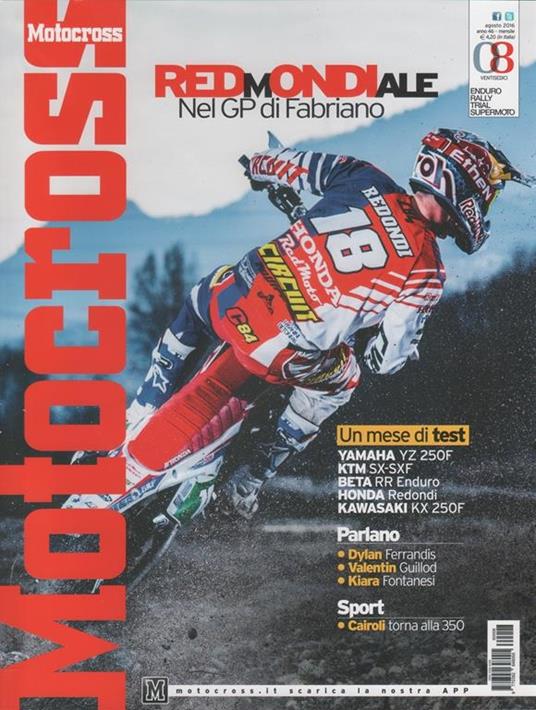 Motocross. Rivista, n. 8, agosto 2016 - copertina