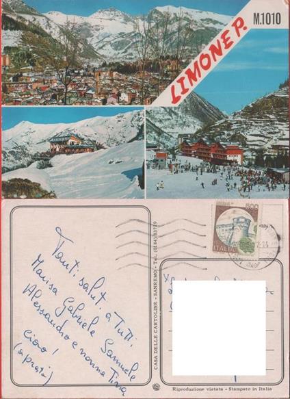 Limone Piemonte. Viaggiata 1987 - copertina