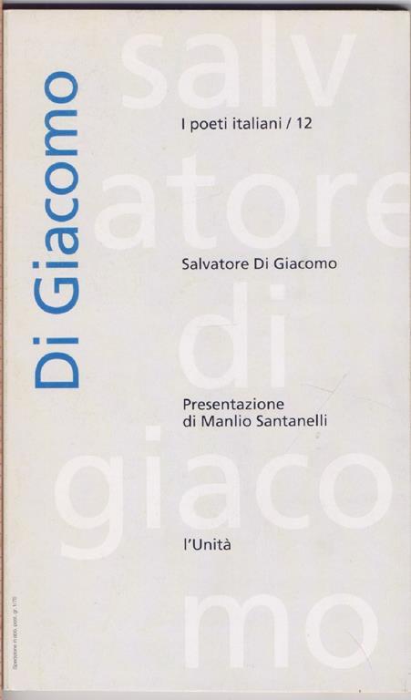 Salvatore Di Giacomo - Presentazione di Mario Santanelli - copertina