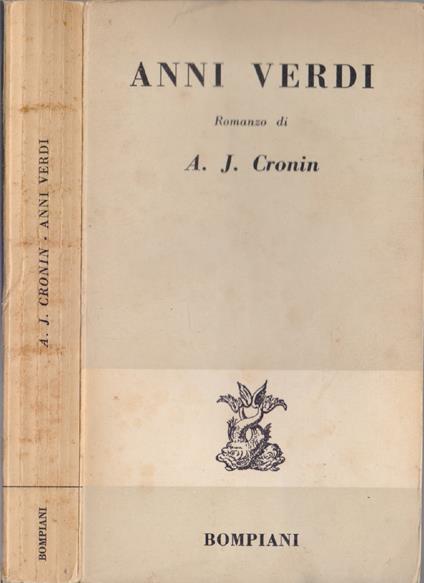Anni verdi - A.J. Cronin - A. Joseph Cronin - copertina
