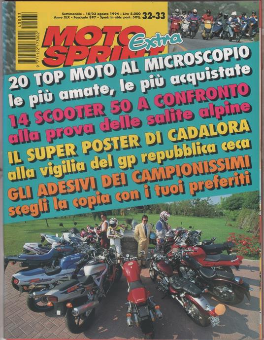 Moto sprint. 1994, n. 33-34. 20 top moto al microscopio 14 scooter 50 a confronto - copertina