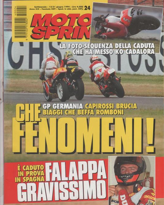 Moto sprint. 1994, n. 24. Fenomeni Falappa gravissimo - copertina
