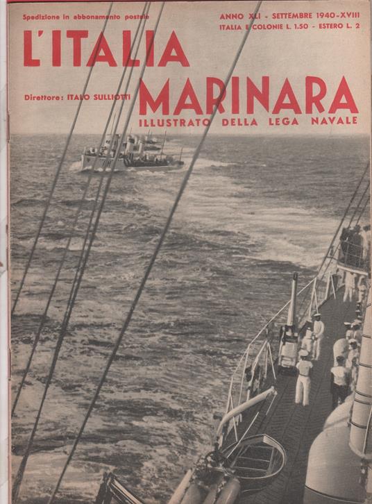 L' Italia marinara, settembre 1940 - copertina