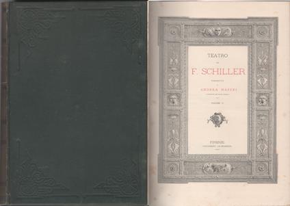 Teatro di F. Schiller. volume secondo - Friedrich Schiller - copertina