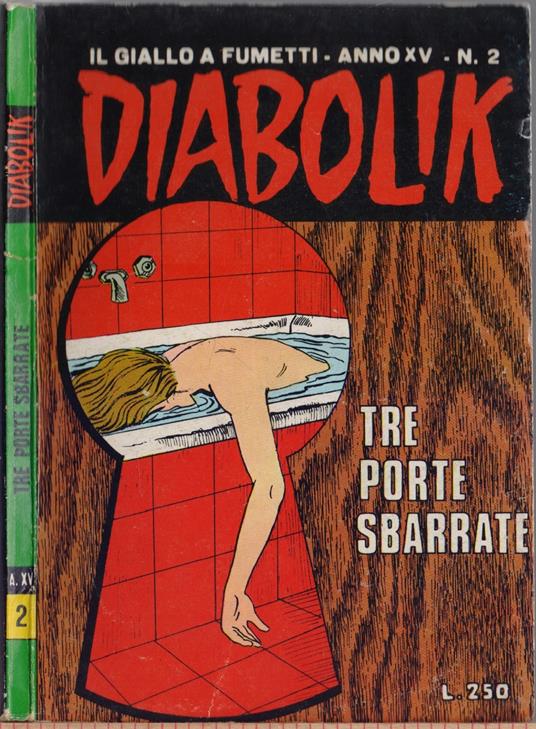 Diabolik Tre porte sbarrate - Anno XV Nr. 2 - copertina