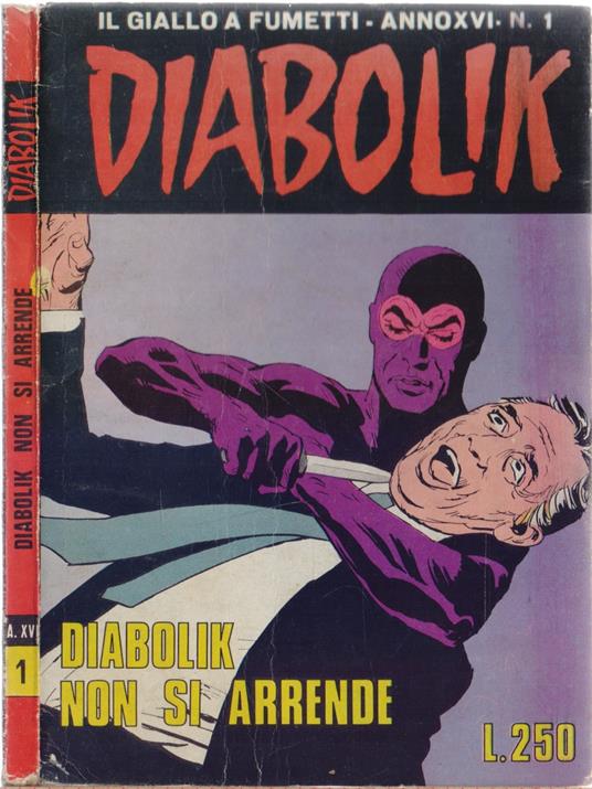 Diabolik Non si arrende - Anno XVI Nr. 1 - copertina