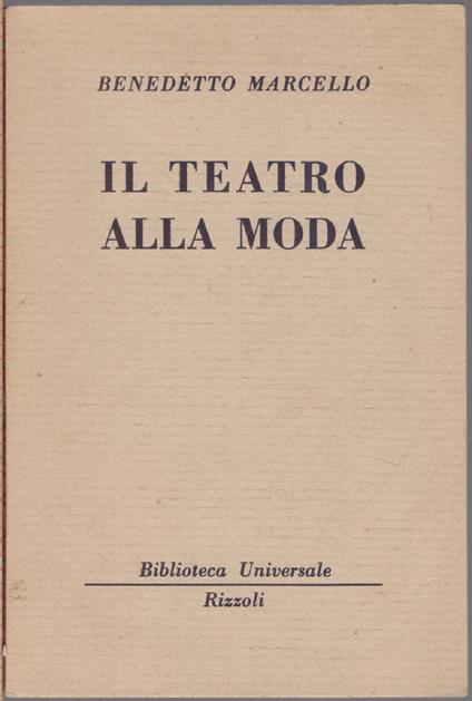 teatro alla moda - Benedetto Marcello - Benedetto Marcello - copertina