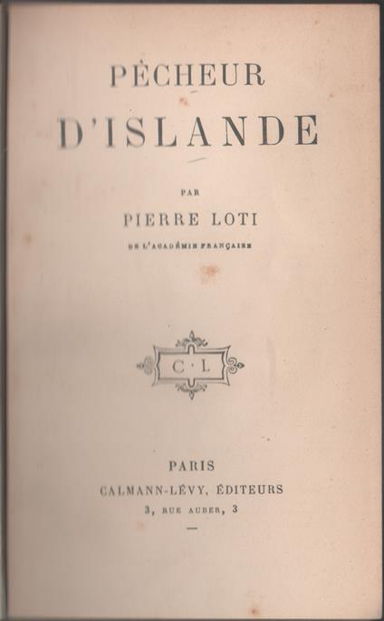 Pêcheur d'Islande - Pierre Loti - Loti Pierre - copertina