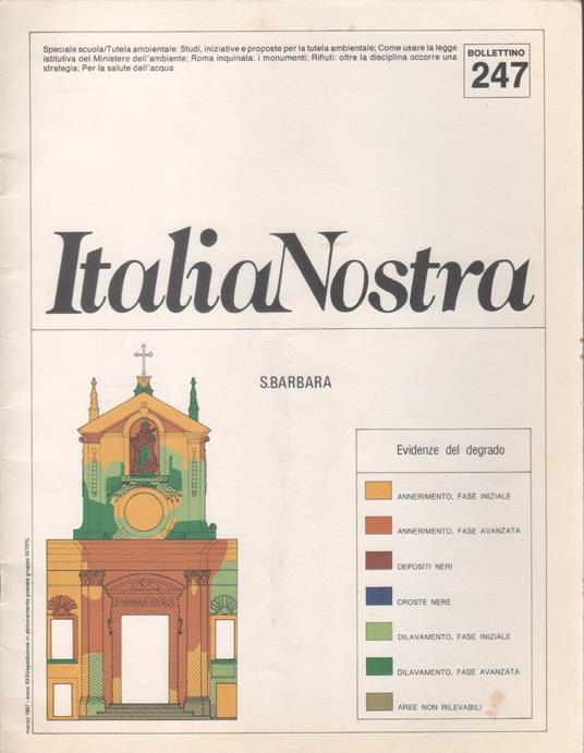 Italia Nostra. Bollettino n. 247, marzo 1987 - copertina