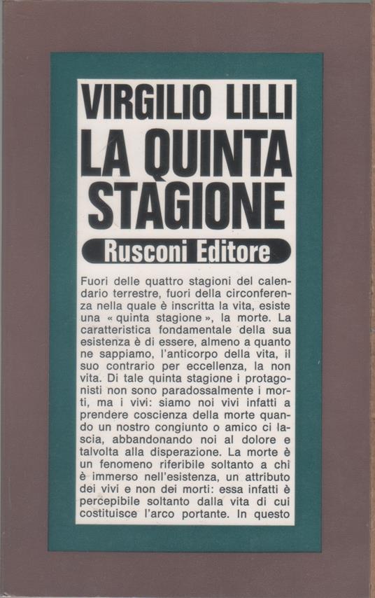 La quinta stagione - Virgilio Lilli - Virgilio Lilli - copertina