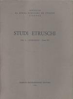 Studi Etruschi. Vol. L. 1982 (Serie III)