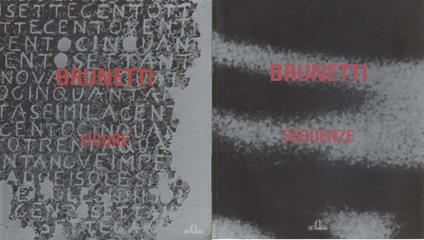 Brunetti. Sequenze/Figure - copertina
