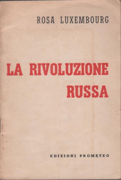 La rivoluzione russa - Rosa Luxembourg - copertina