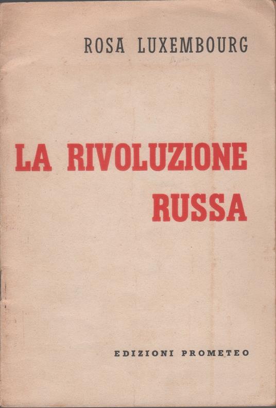 La rivoluzione russa - Rosa Luxembourg - copertina