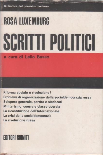 Scritti politici - Rosa Luxemburg - Lu - copertina