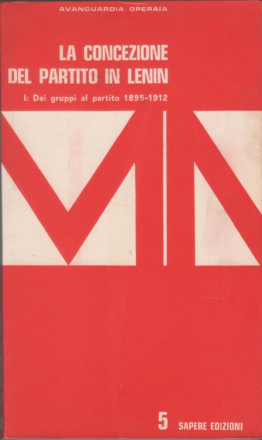 La concezione del partito in Lenin. 1: dai gruppi al partito 1895-1912 - copertina