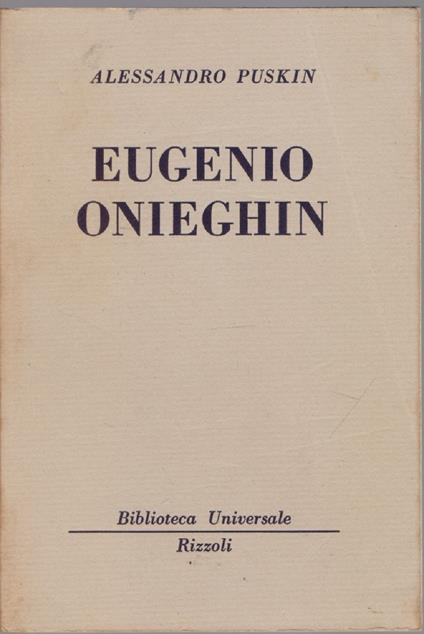 Eugenio Onieghin (1567 - 1570 B.U.R.) - Alessandro Puskin - Aleksandr Puskin - copertina