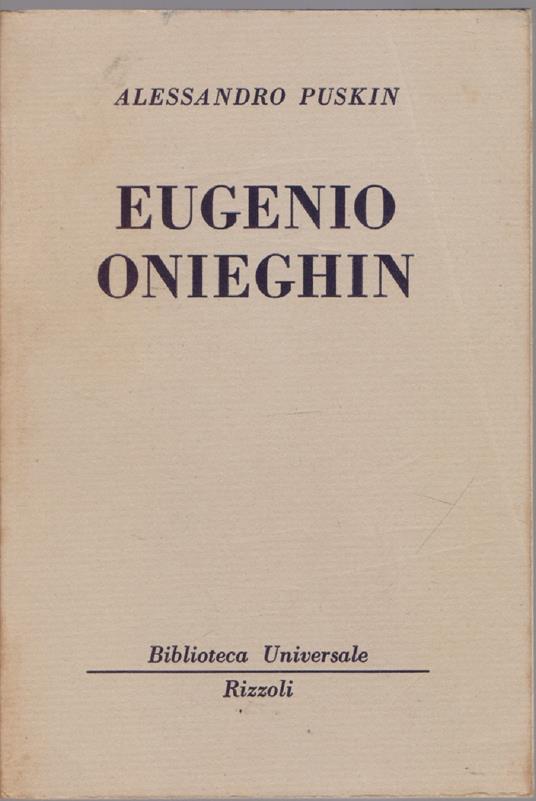 Eugenio Onieghin (1567 - 1570 B.U.R.) - Alessandro Puskin - Aleksandr Puskin - copertina