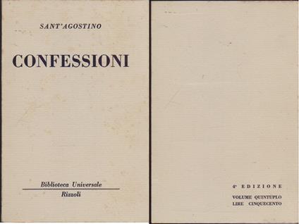 Confessioni ( 1301-1305 B.U.R.) - Sant'Agostino - Agostino (sant') - copertina
