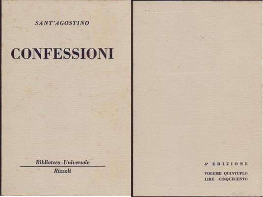 Confessioni ( 1301-1305 B.U.R.) - Sant'Agostino - Agostino (sant') - copertina