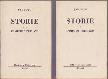 L' impero Persiano- Le guerre persiane 2 vol. ( 1283-1291 B.U.R.) - Erodoto - Erodoto - copertina