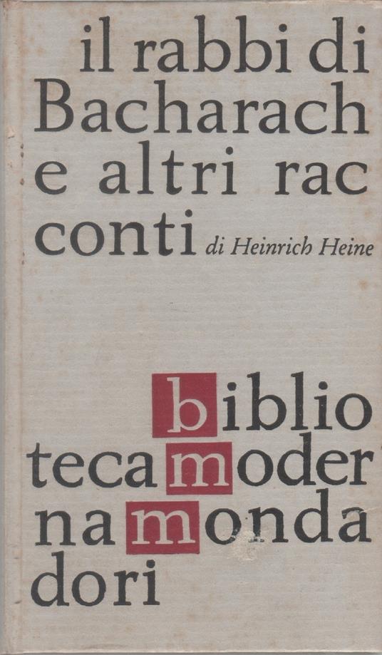 Il Rabbi di Bacharach e altri racconti- Heinrich Heine - Heinrich Heine - copertina