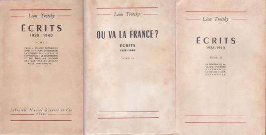 Léon Trotsky. Ecrits 1928-1940. Tre volumi - Léon Trotsky - copertina