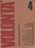 Volontà. Rivista Anarchica. n. 4 luglio/agosto 1978. Anno XXXII