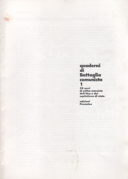 Cinquant'anni di critica marxista dell'URSS e del capitalismo di Stato - copertina