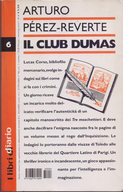 Il club Dumas - Arturo Perez-Reverte - copertina