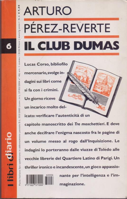 Il club Dumas - Arturo Perez-Reverte - copertina