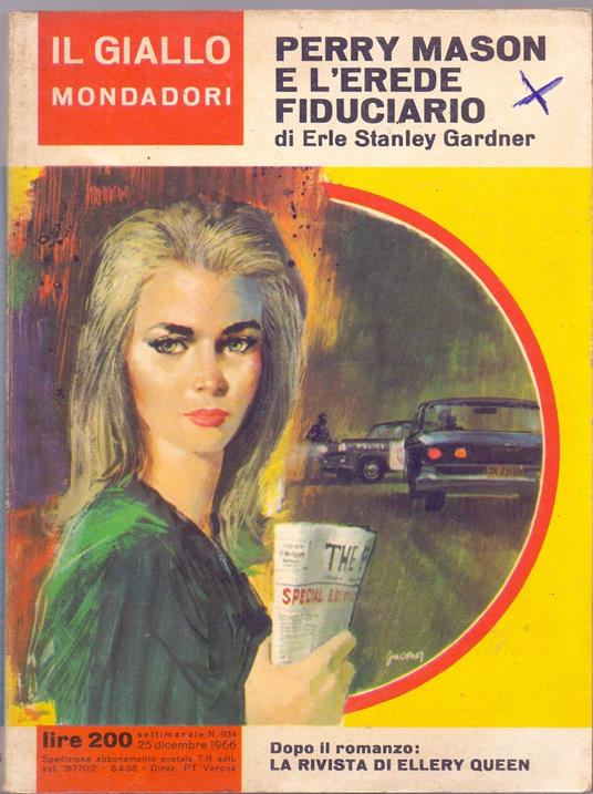 Perrry Mason e l'erefiduciario - Erle Stanley Gardner - Erle Stanley Gardner - copertina