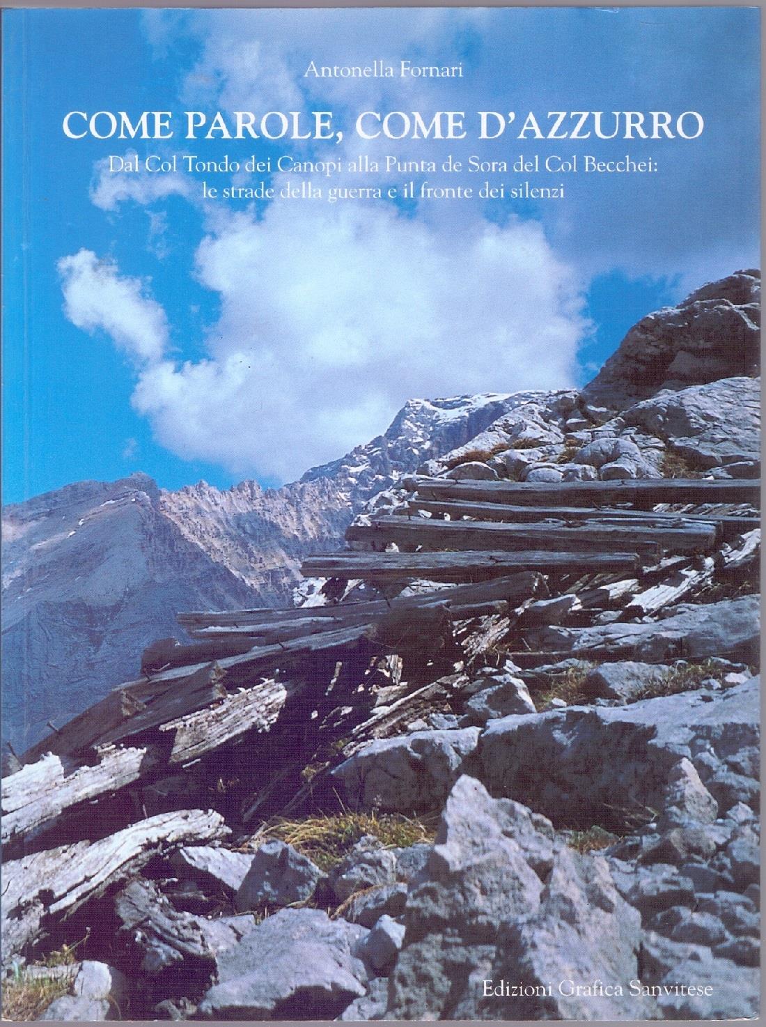 Come parole, come d'azzurro. - Antonella Fornari
