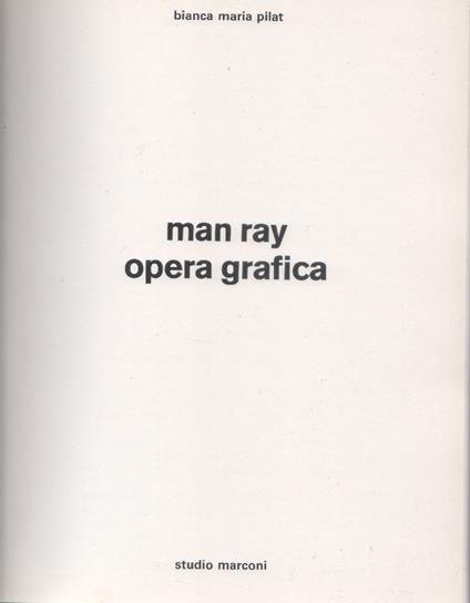 Man Ray. Opera grafica. Vol. I e II - copertina