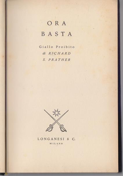 Ora basta - Richard Prather - Richard S. Prather - copertina