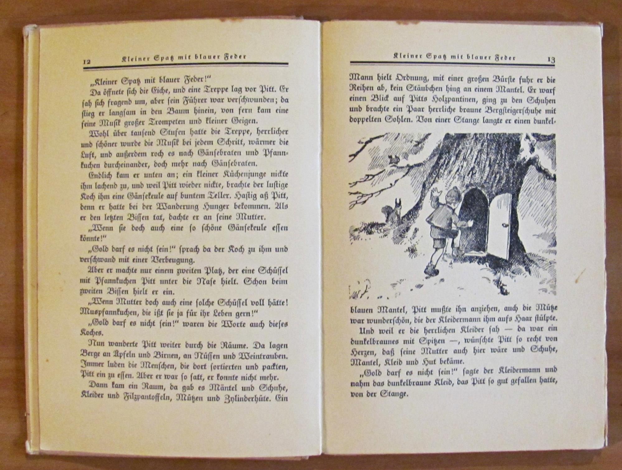 KLEINER SPASZ MIT BLAUER FEDER - Piccolo scherzo con la penna blu