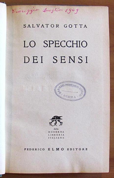 Lo Specchio Dei Sensi - Salvatore Gotta - 2