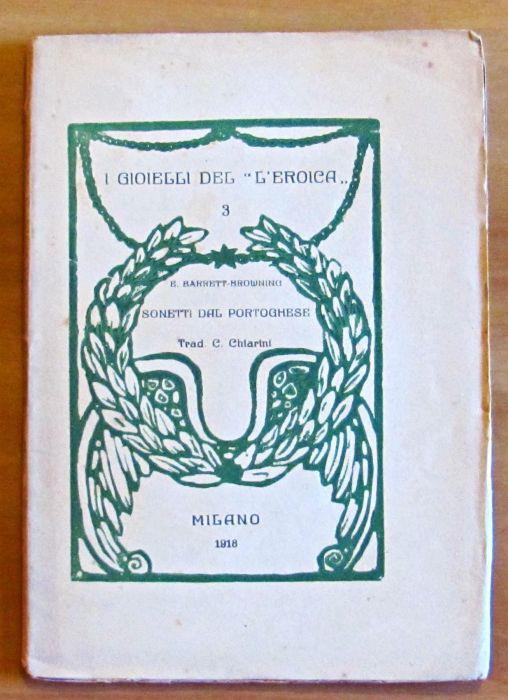Sonetti Dal Portoghese - Trad. C. Chiarini - copertina