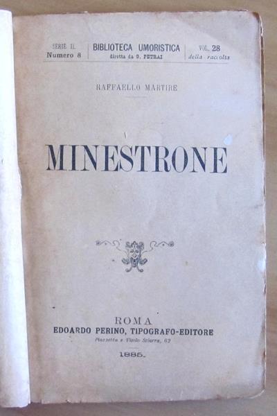 Minestrone. Biblioteca Umoristica Di: Martire Raffaello - 3