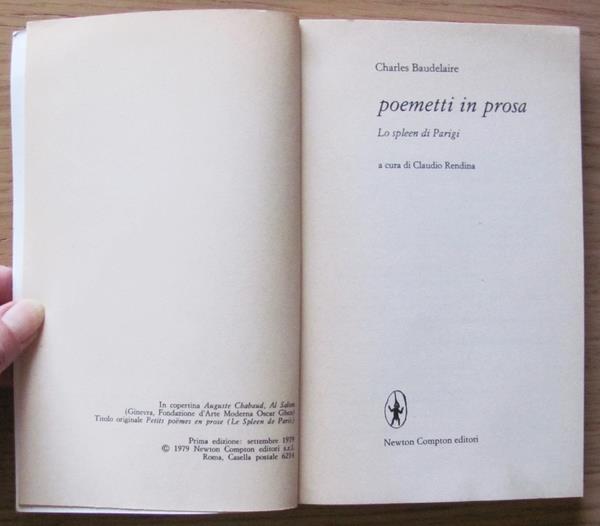 Poemetti In Prosa. Lo Spleen Di Parigi