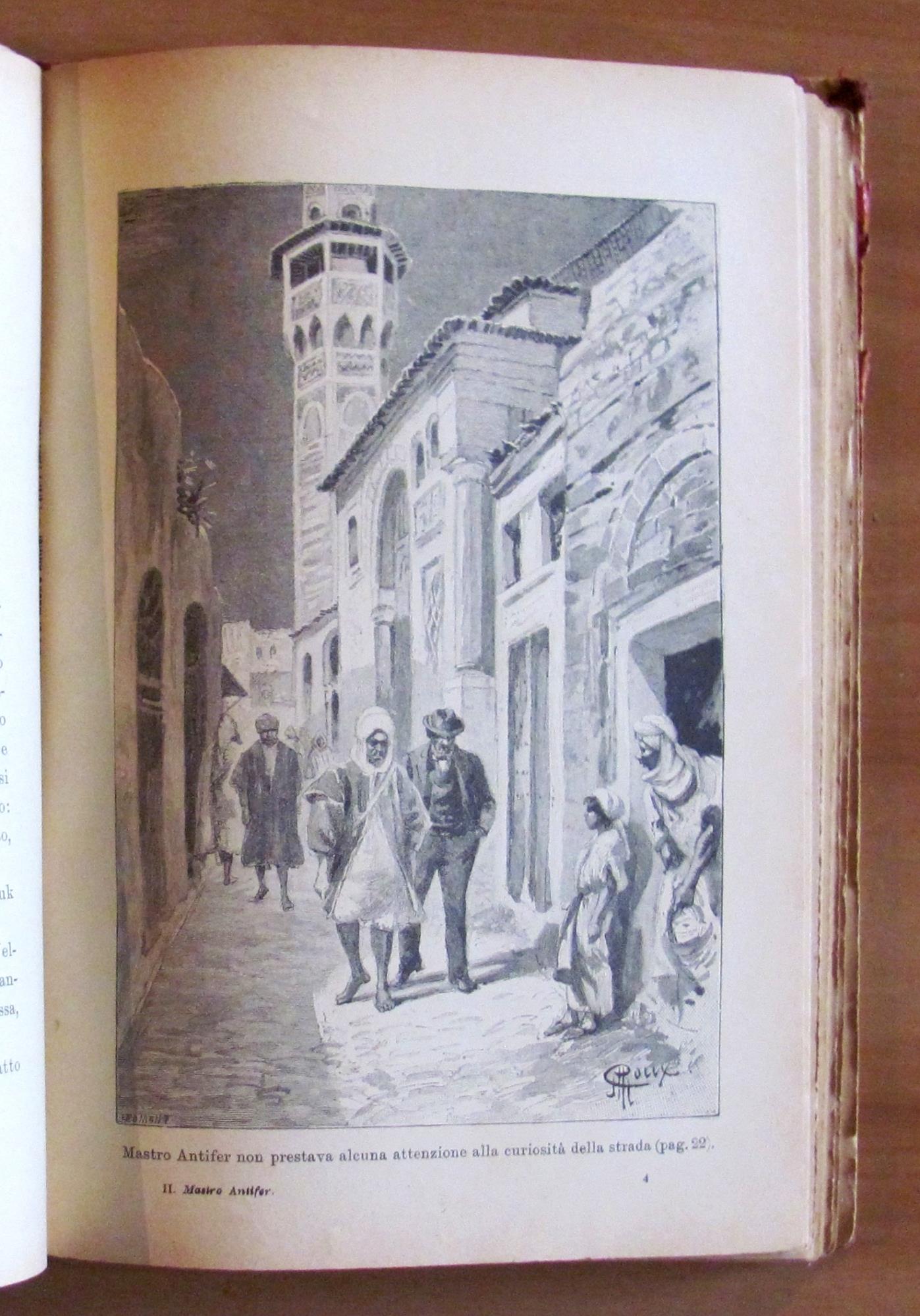 LE MERAVIGLIOSE AVVENTURE DI MASTRO ANTIFER - Parte I^ e II^ Completo, I ed. 1899 - ill. ROUX