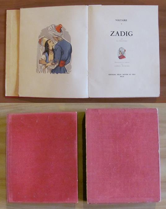 ZADIG ou la Destinee, I ed. 1946 - Pochoir di BOURDIER - Voltaire - copertina
