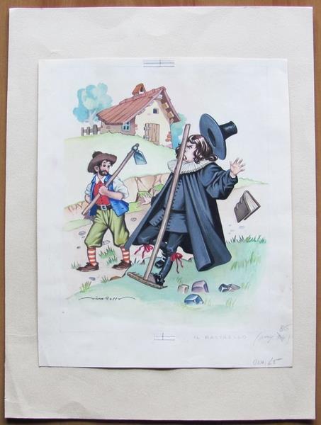 Tavola Originale Di Nico Rosso. Il Rastrello. Firmata - Nico Rosso - 2