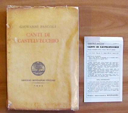 Canti Di Castelvecchio - Giovanni Pascoli - copertina