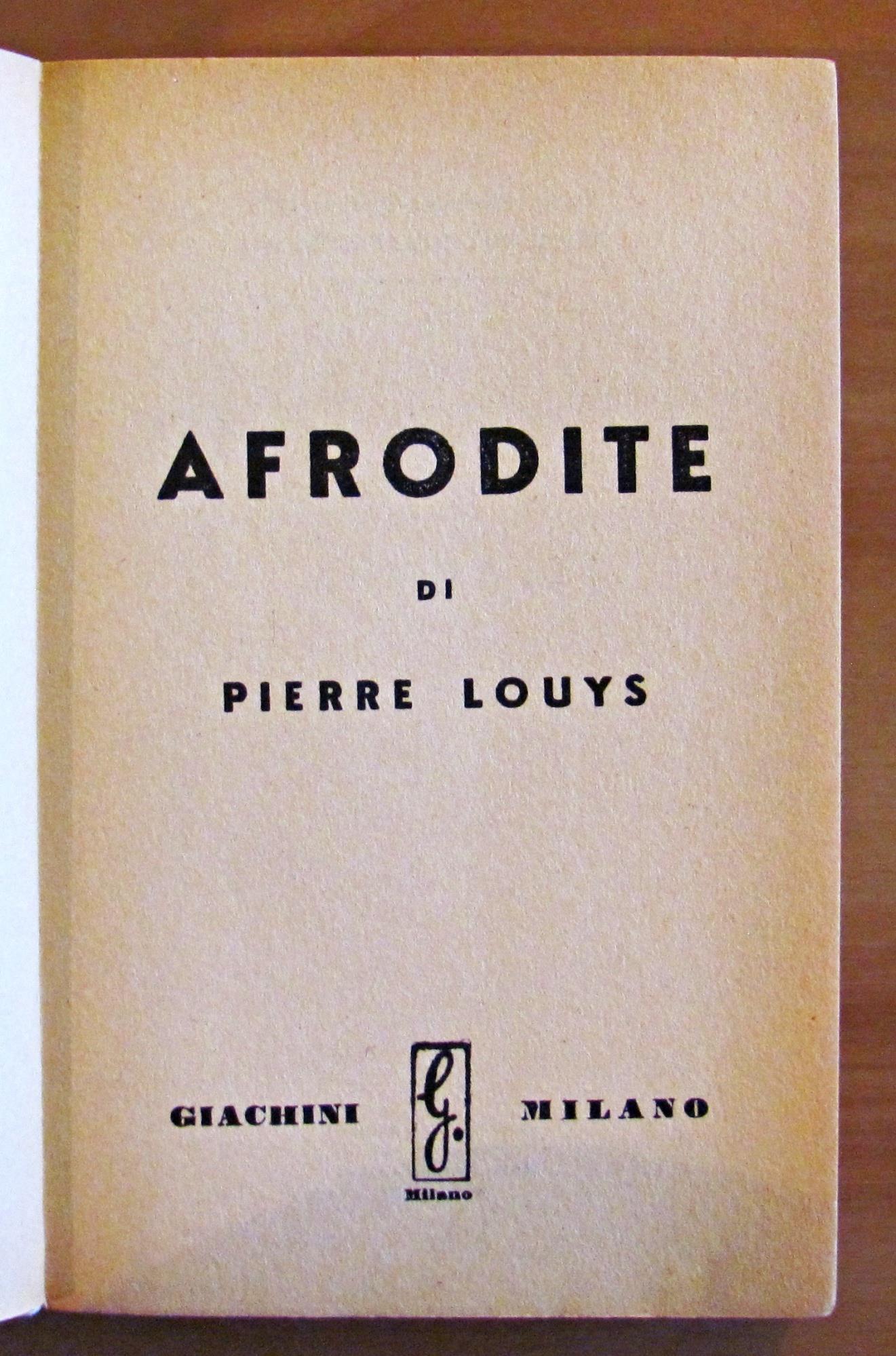 Afrodite - Collana I Romanzi Della Fenice
