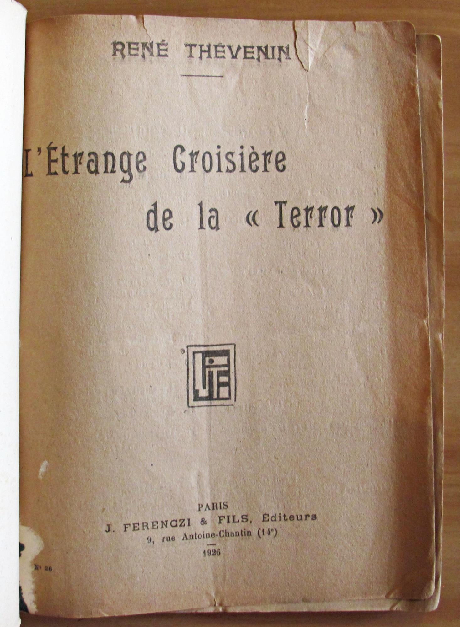 L' Etrange Croisiere De La Terror - Collana Les Romans D'Aventures