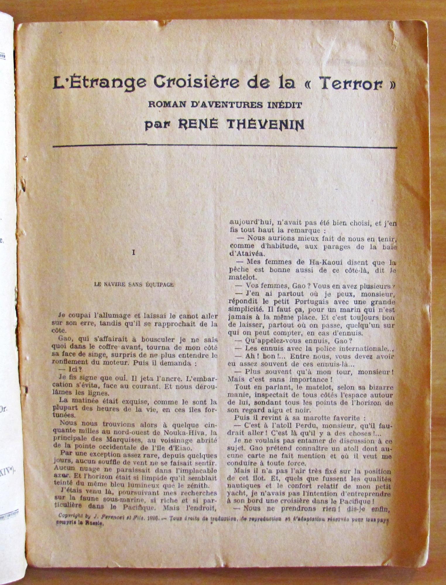 L' Etrange Croisiere De La Terror - Collana Les Romans D'Aventures